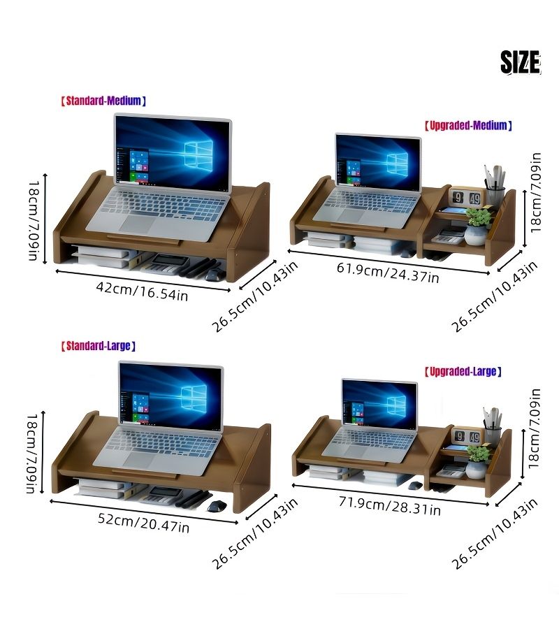 Upgraded Laptop Stand Monitor Riser for MacBook Pro Air Medium Size - Image 5