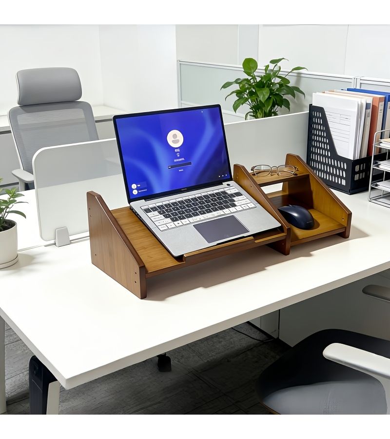 Upgraded Laptop Stand Monitor Riser for MacBook Pro Air Medium Size - Image 3