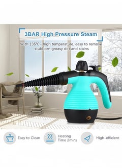 Peachjoy Handheld Steam Cleaner 1050W, High-Temperature Pressurized Steam Cleaning Machine with 9 Accessories, Multifunctional for Home and Car, 220V, Blue  - Image 3