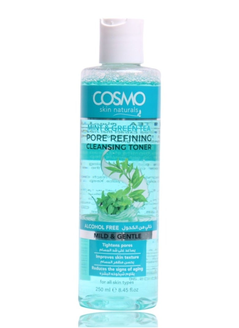 COSMO Pore Refining Cleansing Toner Mint And Green Tea 250ml 