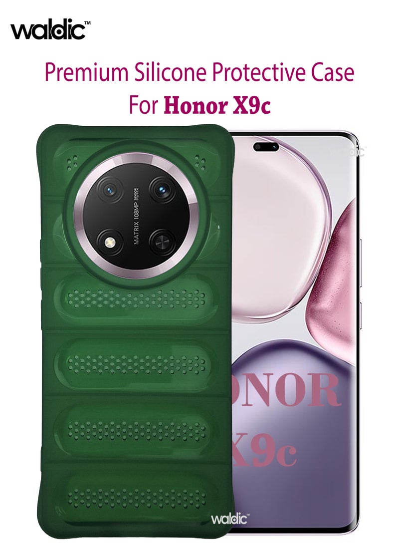 Waldic Honor X9c 5G Premium Case | Premium Silicone  Case Cover Designed for Honor X9c | Honor X9c Case Camera and Drop Protection Thin Protective Back Cover Case for Honor X9c - Green  - Image 1