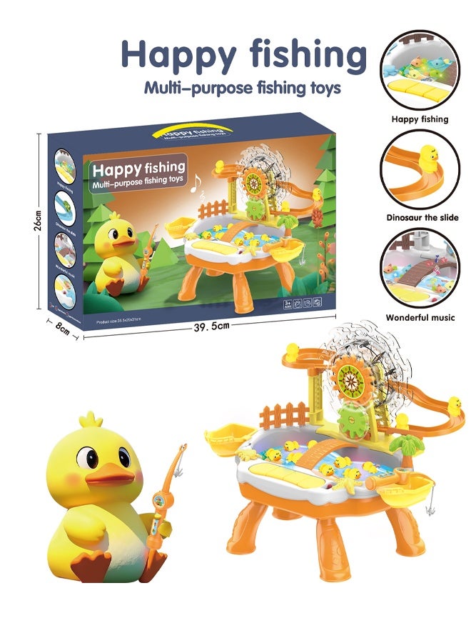 لعبة صيد كهربائية متعددة الوظائف مجموعة ألعاب صيد مغناطيسية منصة صيد مائية أضواء وموسيقى لعبة محاكاة سيناريوهات لعبة تعليمية - Image 4