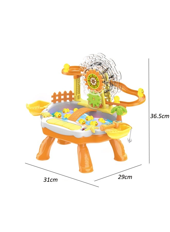 لعبة صيد كهربائية متعددة الوظائف مجموعة ألعاب صيد مغناطيسية منصة صيد مائية أضواء وموسيقى لعبة محاكاة سيناريوهات لعبة تعليمية - Image 2