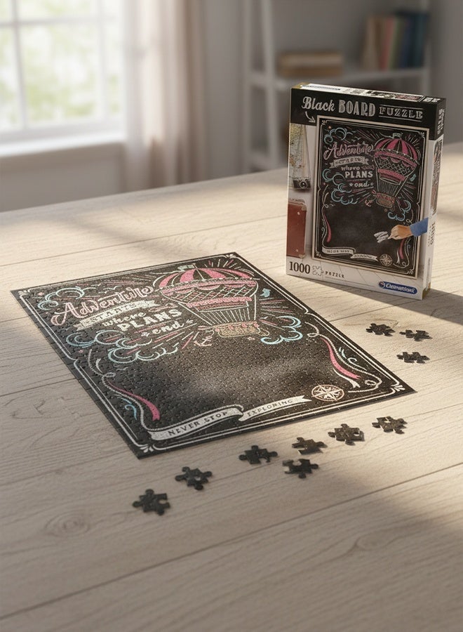 كلمينتوني لعبة تركيب الصور المقطوعة على السبورة السوداء - 1000 قطعة لعبة كلاسيكية للكبار (69×50 سم) - Image 2