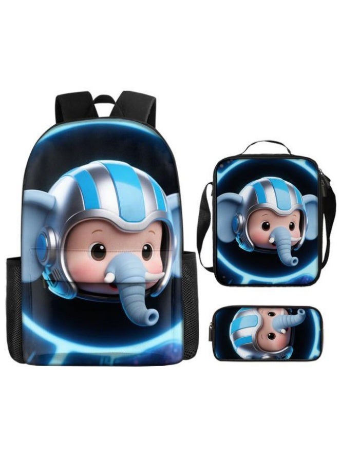 Bright Li Fire Unlock the new fashion of childish fun! Three-piece set of bags, cartoon elements for children and teenagers (students, children, friends' outings, mountain climbing, schooling, etc. can be used) - 73  - Image 2
