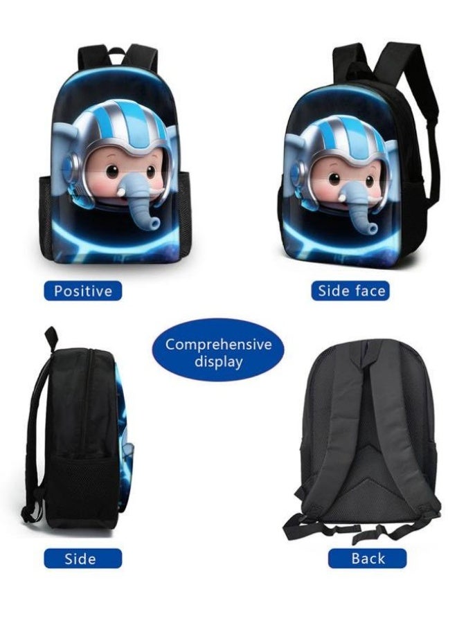 Bright Li Fire Unlock the new fashion of childish fun! Three-piece set of bags, cartoon elements for children and teenagers (students, children, friends' outings, mountain climbing, schooling, etc. can be used) - 73  - Image 3