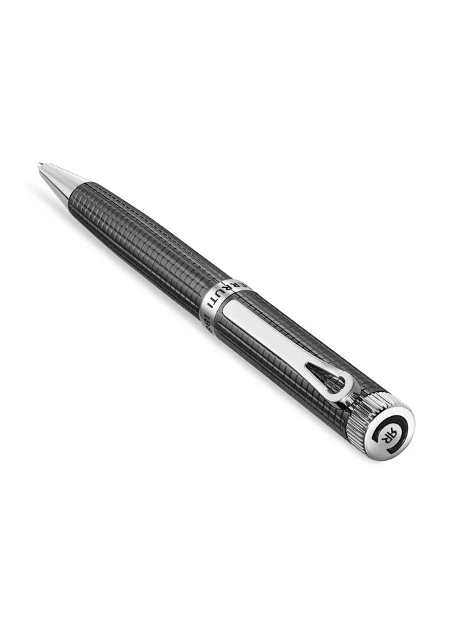 شيروتي 1881 Zeno Stainless Steel Trims Twist Rollerball Pen for Men, Blue Ink