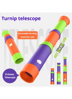 Generic Kids Portable Pirate Telescope, Scientific Monocular Toy Retractable Focus Magnification 8x Explore Educational Toys  - Image 1