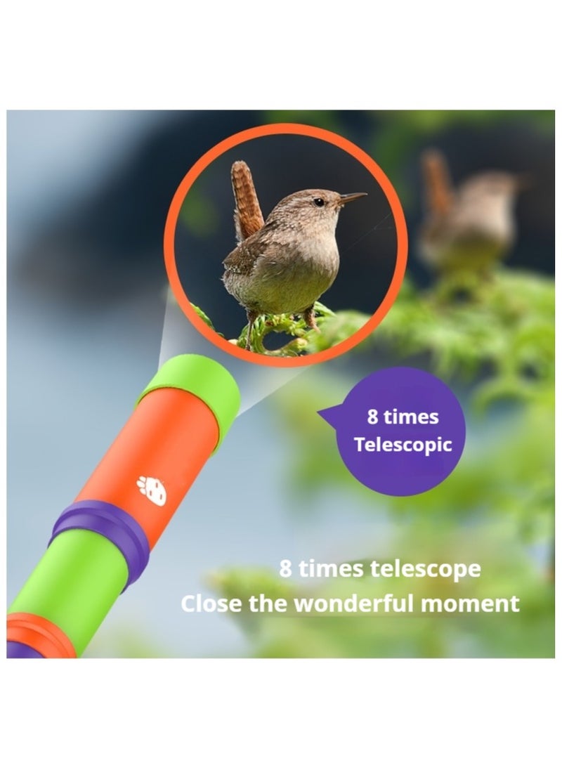 Generic Kids Portable Pirate Telescope, Scientific Monocular Toy Retractable Focus Magnification 8x Explore Educational Toys  - Image 2