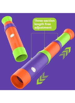 Generic Kids Portable Pirate Telescope, Scientific Monocular Toy Retractable Focus Magnification 8x Explore Educational Toys  - Image 3
