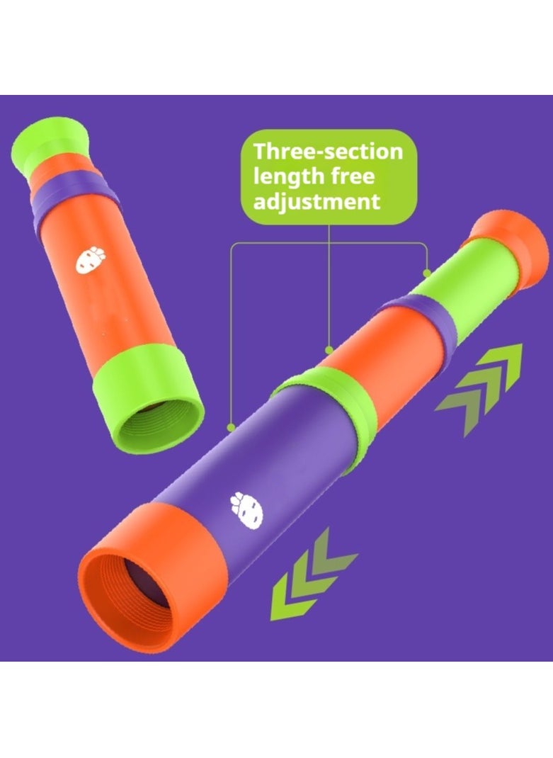 Generic Kids Portable Pirate Telescope, Scientific Monocular Toy Retractable Focus Magnification 8x Explore Educational Toys  - Image 3