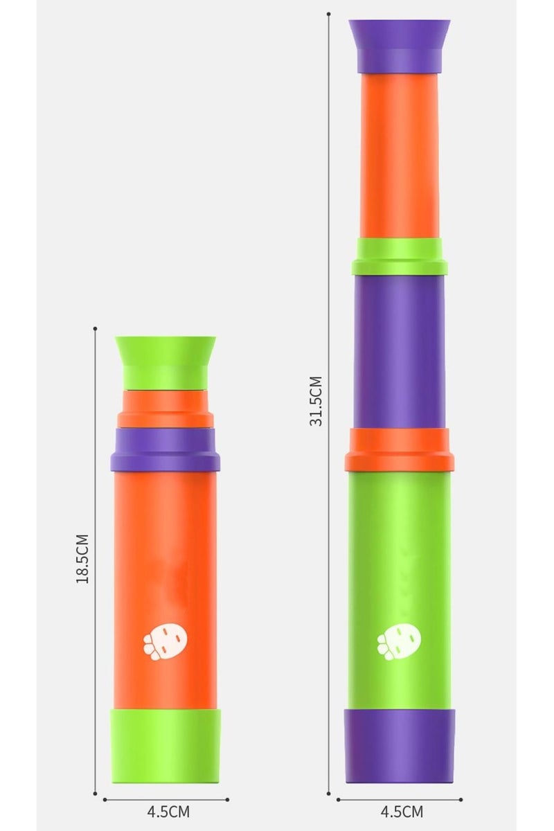 Kids Portable Pirate Telescope, Scientific Monocular Toy Retractable Focus Magnification 8x Explore Educational Toys  - Image 5