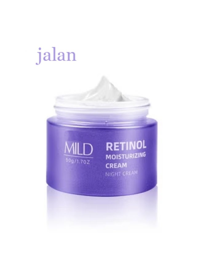 jalan Retinol & Hyaluronic Acid Night Cream 1.7 oz | Anti-Aging Face Moisturizer | Firm Skin, Reduce Fine Lines, Wrinkles & Dark Spots | Golden Night Repair - Image 1