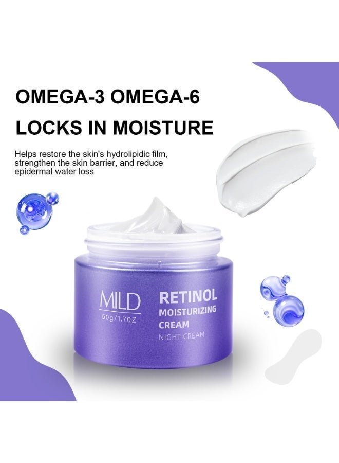 jalan Retinol & Hyaluronic Acid Night Cream 1.7 oz | Anti-Aging Face Moisturizer | Firm Skin, Reduce Fine Lines, Wrinkles & Dark Spots | Golden Night Repair - Image 5