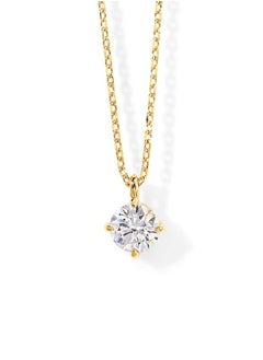 SYNSYB 14K Gold Plated Cubic Zirconia Diamond Pendant Necklace for Women Adjustable Slider with Luxury Gift Box  - Image 1