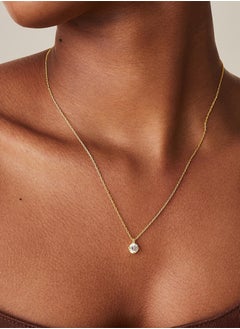 SYNSYB 14K Gold Plated Cubic Zirconia Diamond Pendant Necklace for Women Adjustable Slider with Luxury Gift Box  - Image 3