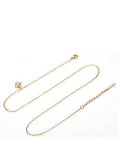 SYNSYB 14K Gold Plated Cubic Zirconia Diamond Pendant Necklace for Women Adjustable Slider with Luxury Gift Box  - Image 4