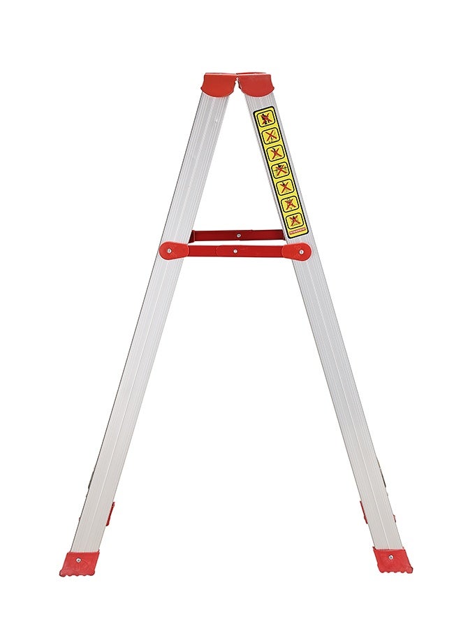 LAWAZIM 4 Step Aluminum Ladder - Portable Folding Step Ladder with Wide Anti-Slip Pedals, Non-Slip Feet, and Space-Saving Design - Ideal for Home, Kitchen, Office, Garden, Warehouse, and Cleaning - Image 2