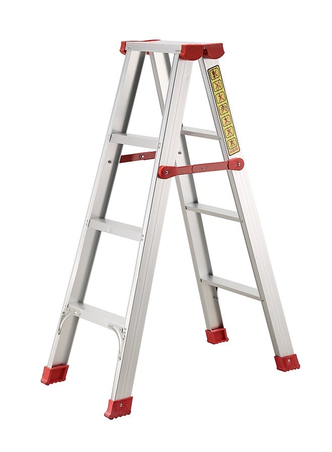 LAWAZIM 4 Step Aluminum Ladder - Portable Folding Step Ladder with Wide Anti-Slip Pedals, Non-Slip Feet, and Space-Saving Design - Ideal for Home, Kitchen, Office, Garden, Warehouse, and Cleaning - Image 1