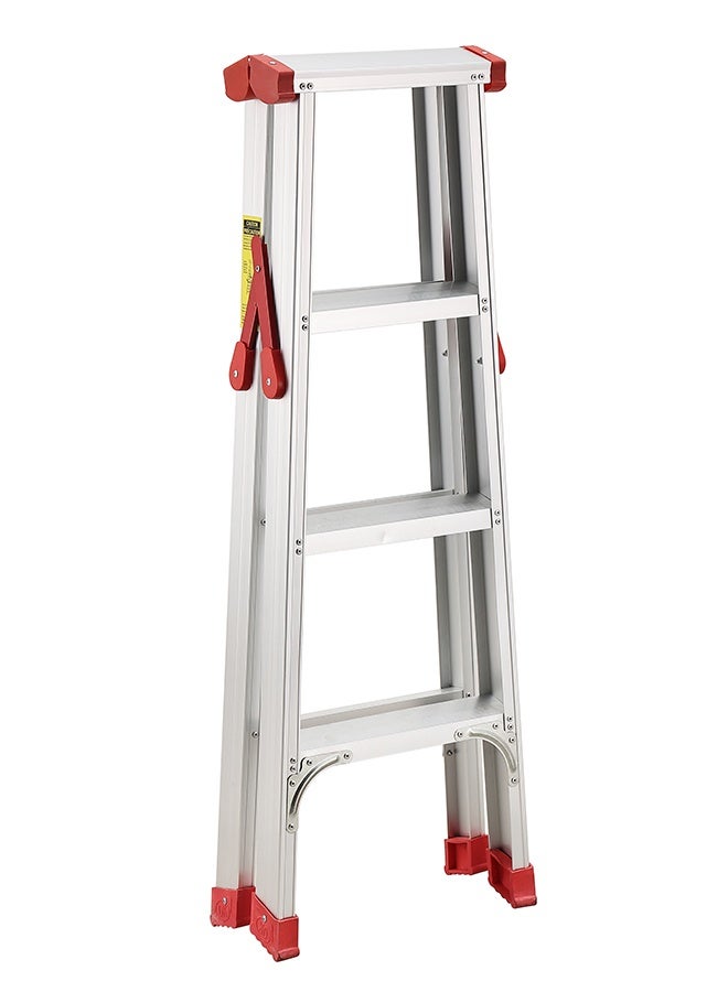 LAWAZIM 4 Step Aluminum Ladder - Portable Folding Step Ladder with Wide Anti-Slip Pedals, Non-Slip Feet, and Space-Saving Design - Ideal for Home, Kitchen, Office, Garden, Warehouse, and Cleaning - Image 5