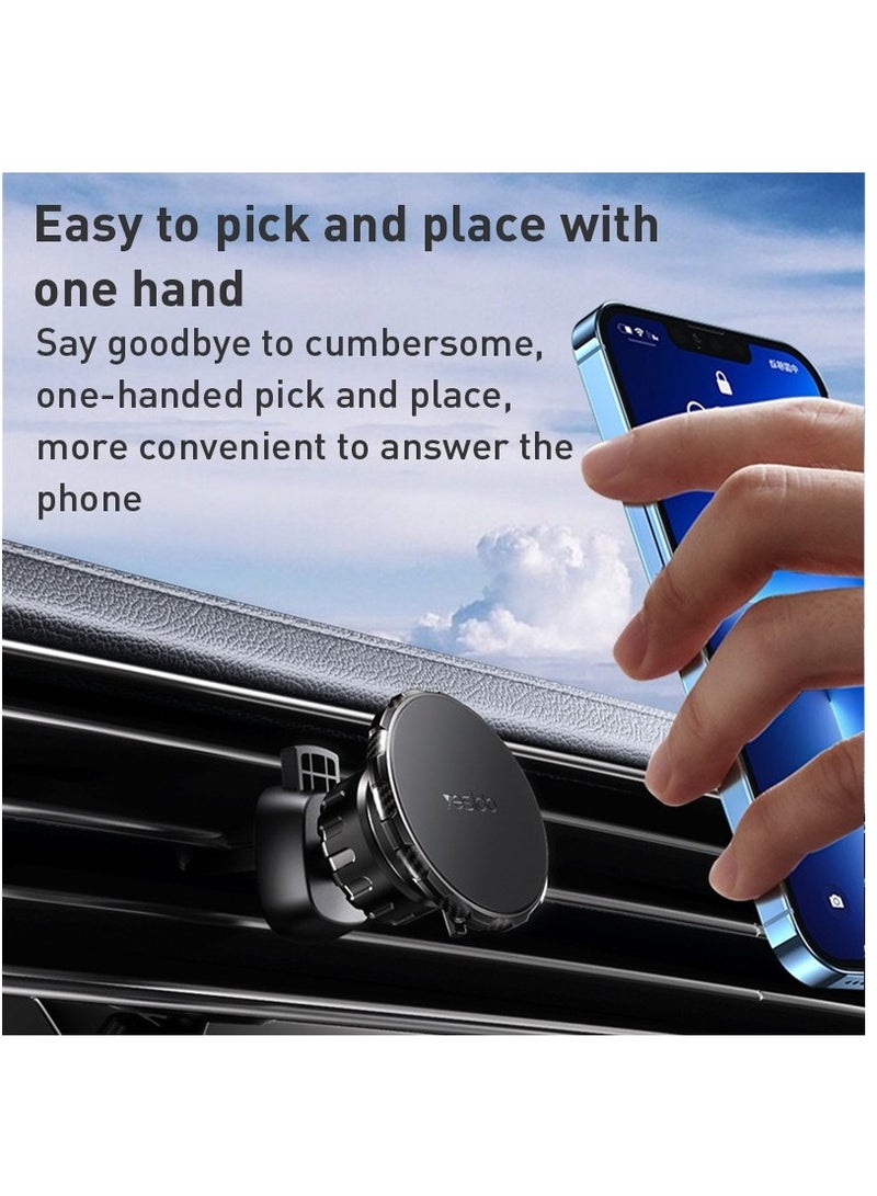 Yesido C160 Suction Cup Type Telescopic Rod Magnetic Car Phone Holder (Black) - Image 4