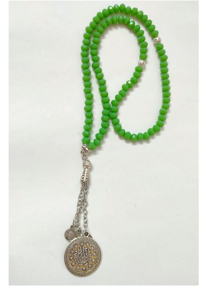 Generic EvancyStore Handmade Crystal Rosary Mint-Green  - Image 1