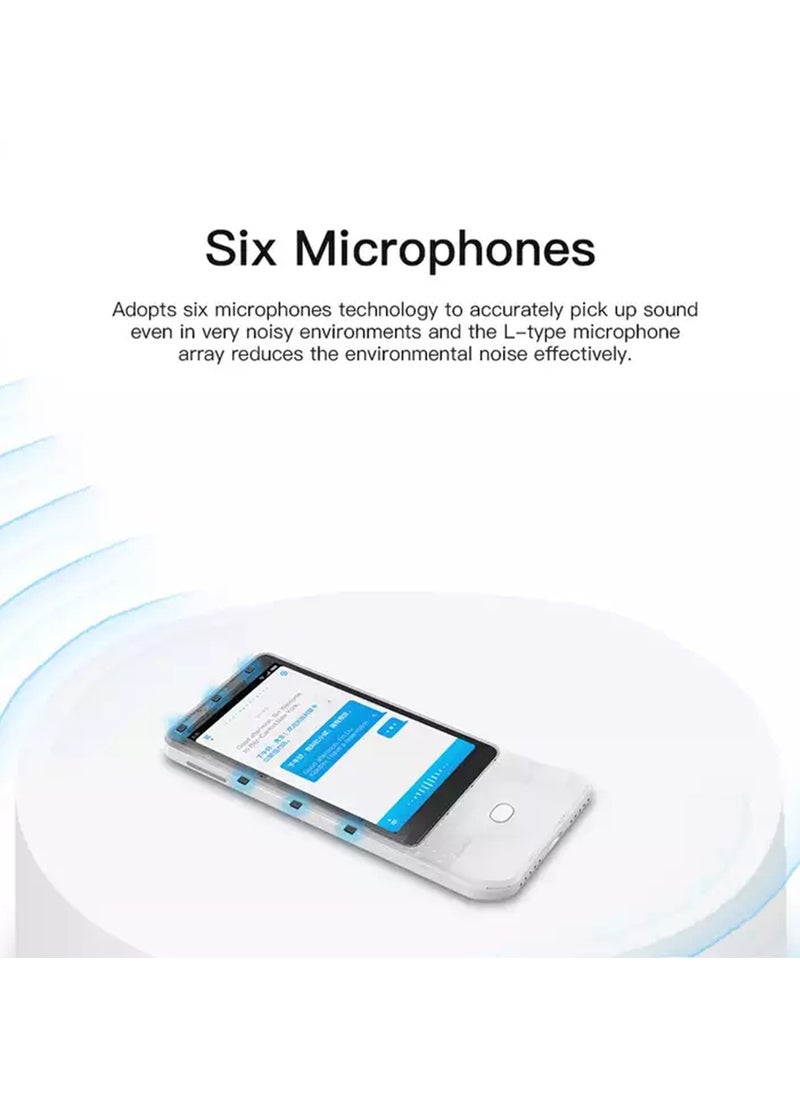 Mijia AI Voice Translator 18 Languages 4.1 inch Touch Screen 4G WiFi SIM 6 Mic Translator - White