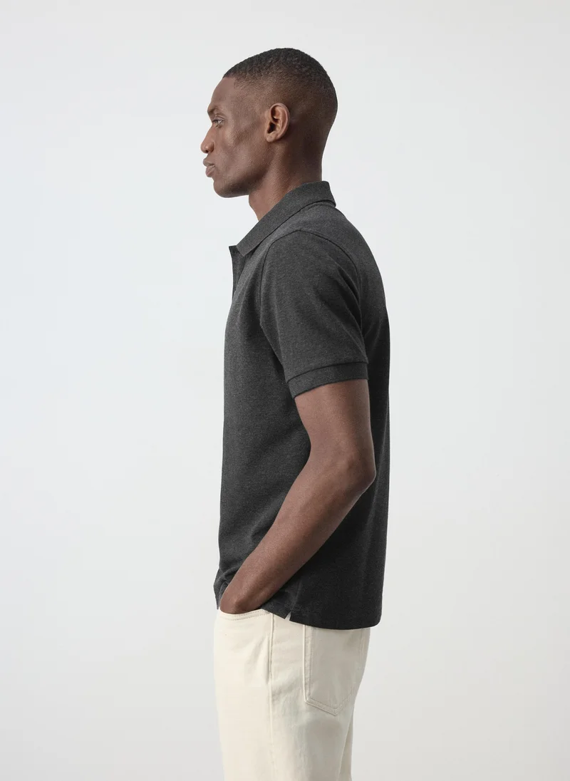 Mango Man 96-GRIS OSCURO VIGORE Polo Shirt Rea for Men | Best Price UAE