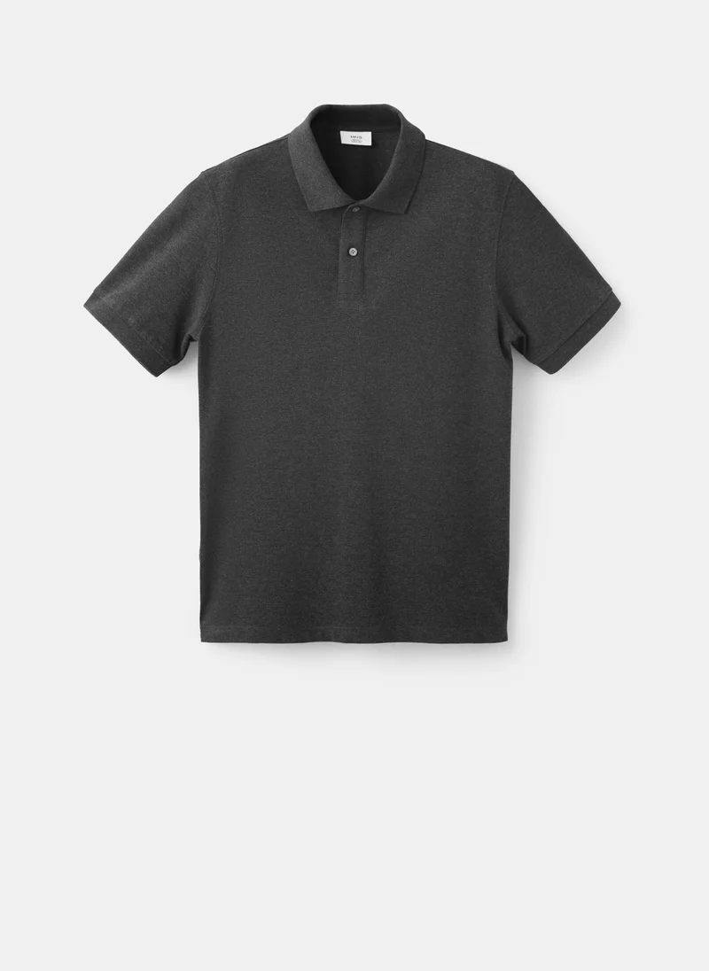 Mango Man 96-GRIS OSCURO VIGORE Polo Shirt Rea for Men | Best Price UAE