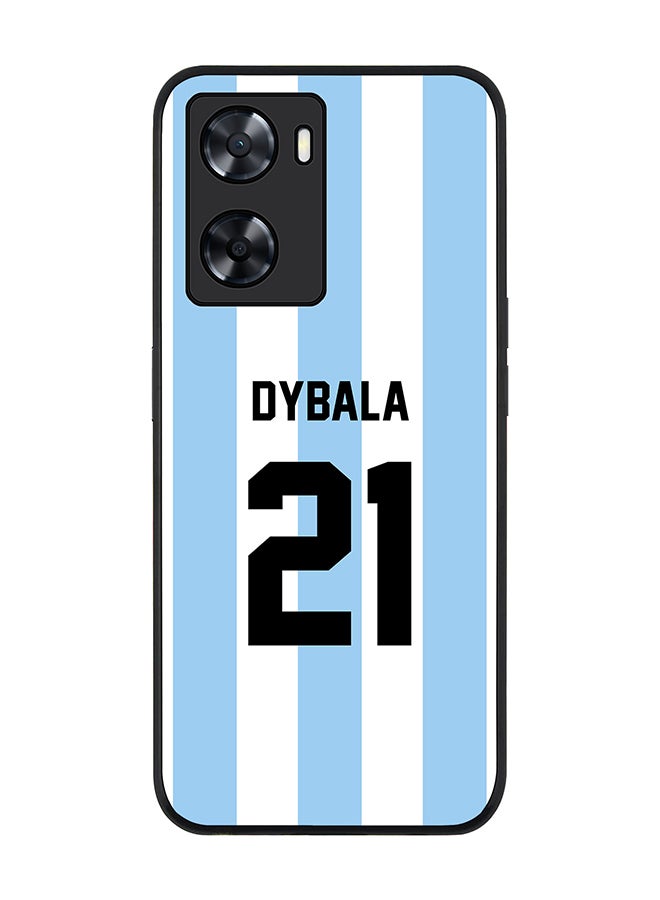 Stylizedd Rugged Black edge case for OnePlus Nord N20 SE Slim fit Soft Case Flexible Rubber Edges Anti Drop TPU Gel Thin Cover - Football Team - Argentina Player Name - Dybala - Image 1