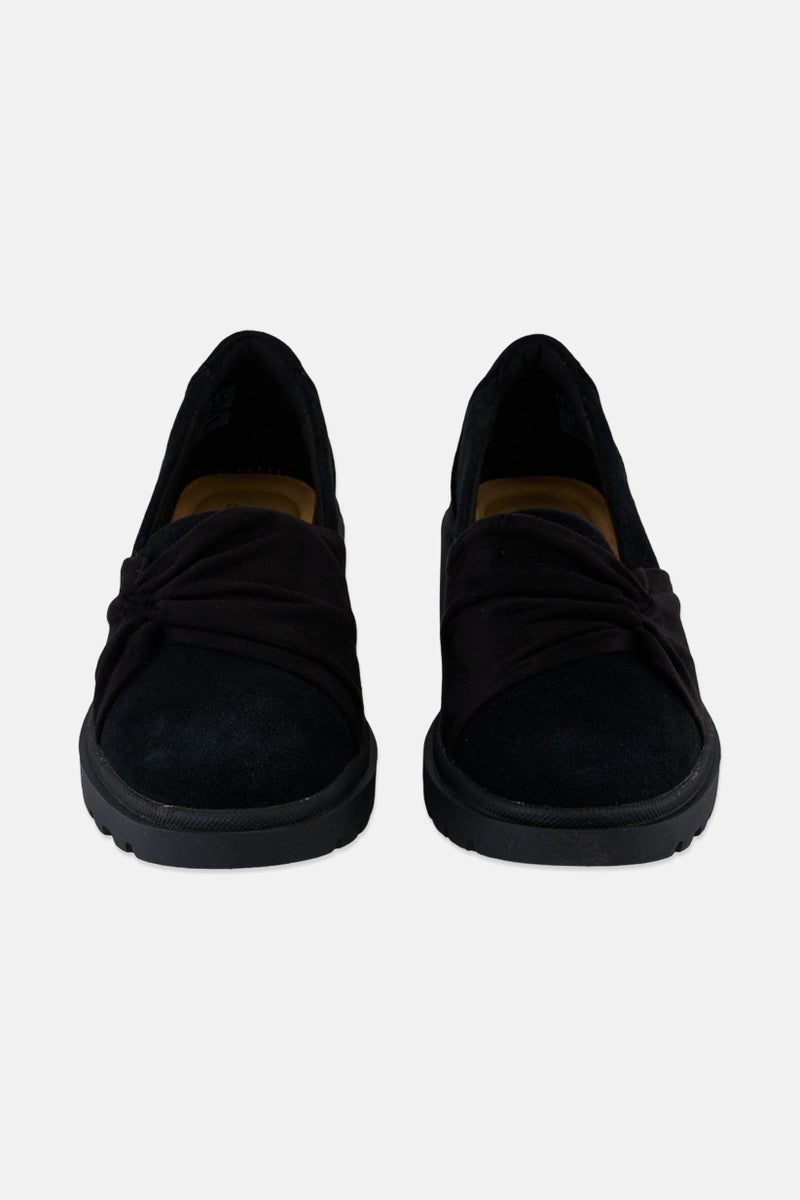 clarks Women Standard Calla Style Slip On Loafer Shoes, Black - Image 4
