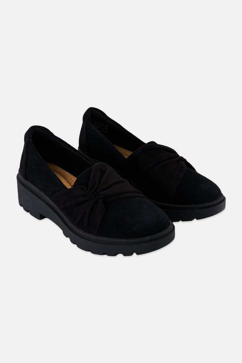 clarks Women Standard Calla Style Slip On Loafer Shoes, Black - Image 1