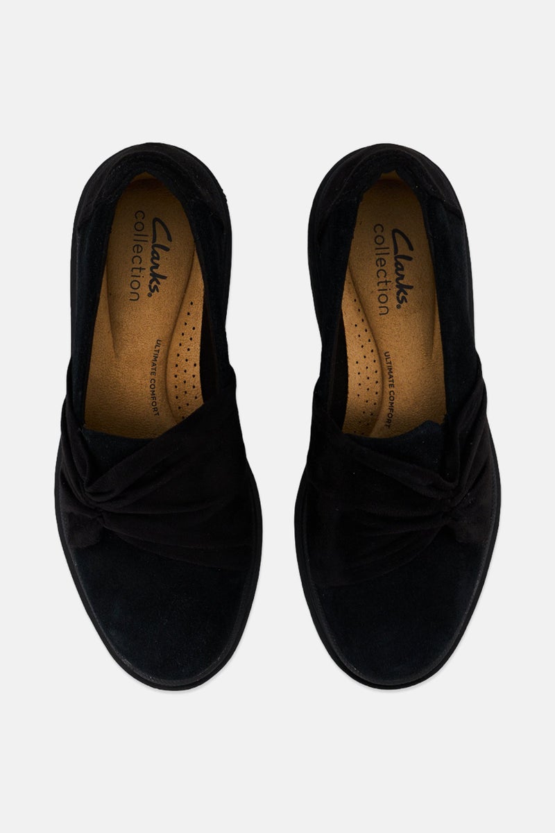clarks Women Standard Calla Style Slip On Loafer Shoes, Black - Image 3