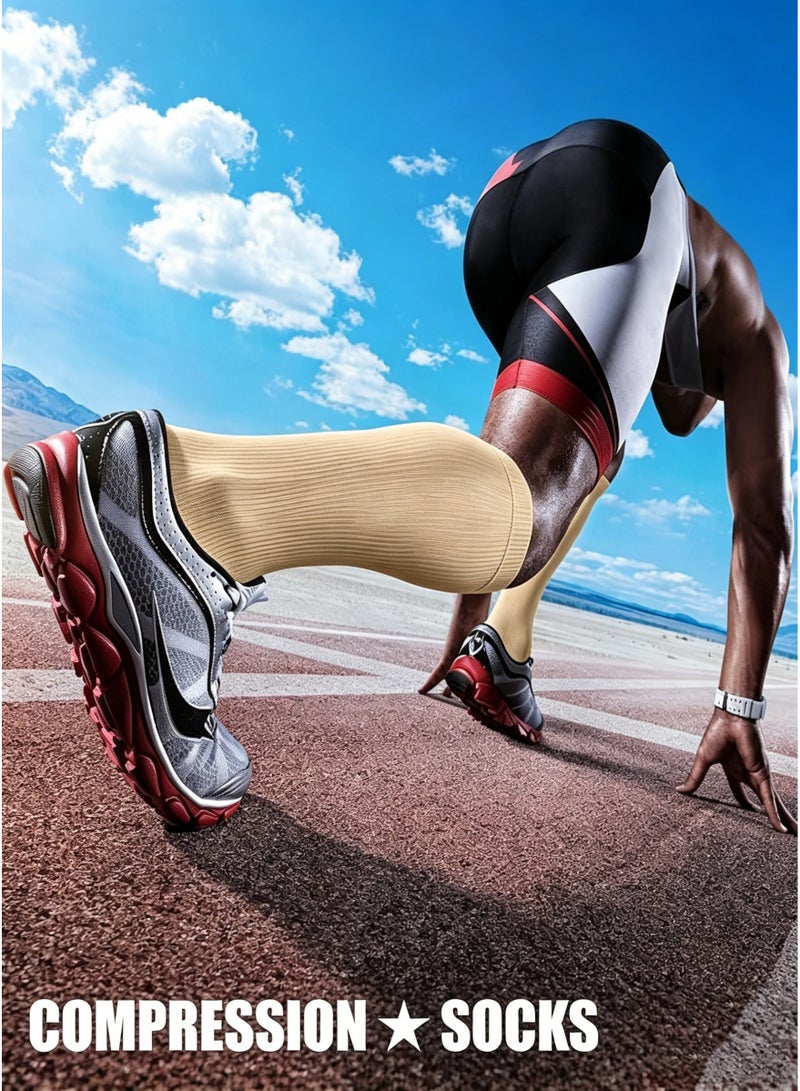 Amanli 3 Pairs Compression Socks for Women & Men Circulation  15-20 mmHg is Best Support for Athletic Running Cycling - Image 3