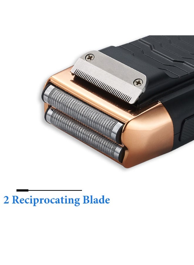 Professional USB Rechargeable Double-Use Black Foil Men's Electric Shaver - Image 5