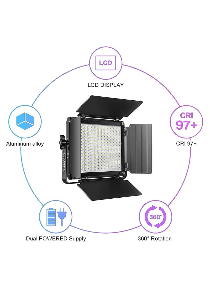 GVM Great Video Maker GVM RGB Studio Light LED 880RS-2L Kit  - Image 3