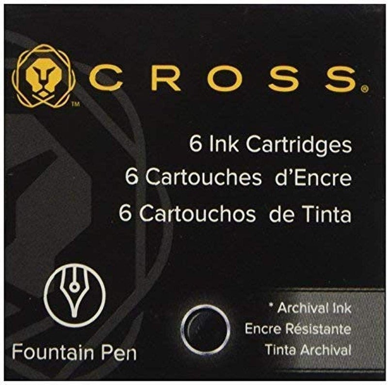 Cross Fountain Pen Cartridge Ink Refills, Black - Image 1