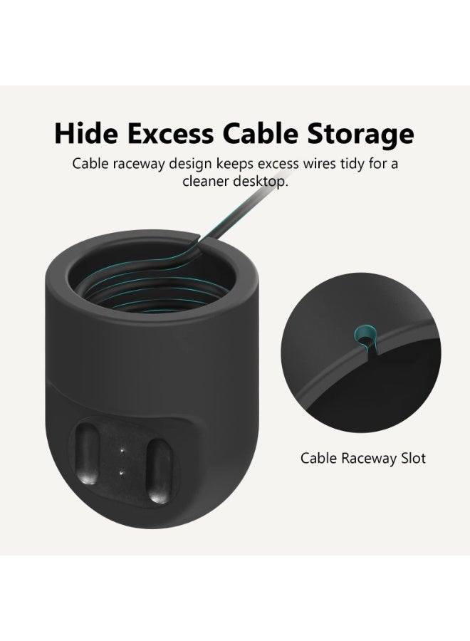 Silicone Desktop Charging Stand for Meta Ray-Ban Display | Cable Management Base with Adapter Slot - Image 5