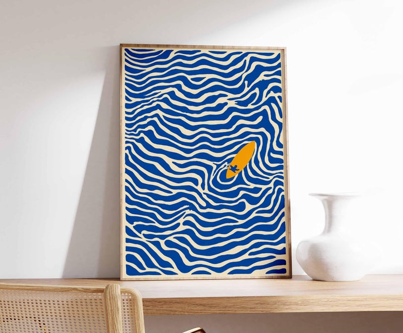 TNESSENTIAL Surfing Poster, Beach Wall Art, Surf Print, Ocean Wave Poster, Coastal Surf Decor, Summer Surfing Print, Surfer Room Gift Art - Image 2