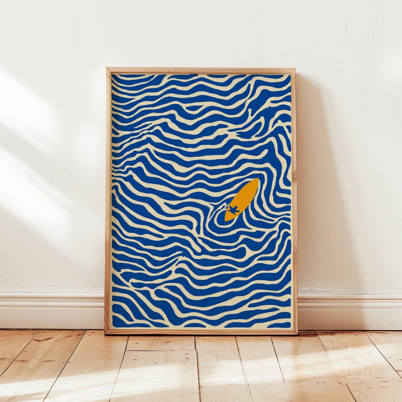 TNESSENTIAL Surfing Poster, Beach Wall Art, Surf Print, Ocean Wave Poster, Coastal Surf Decor, Summer Surfing Print, Surfer Room Gift Art - Image 1