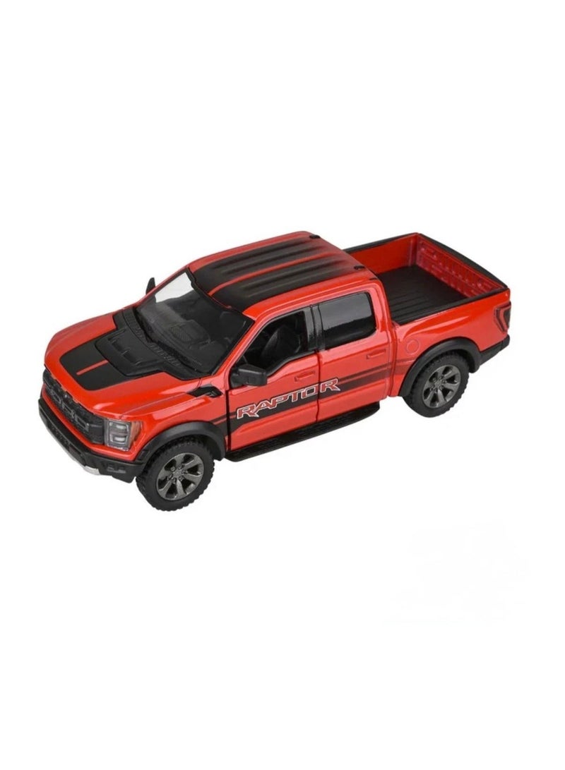 Kinsmart 1:78 Scale -2022 Ford F-150 Raptor Livery Edition Die-Cast Pickup Truck-Red - Image 1