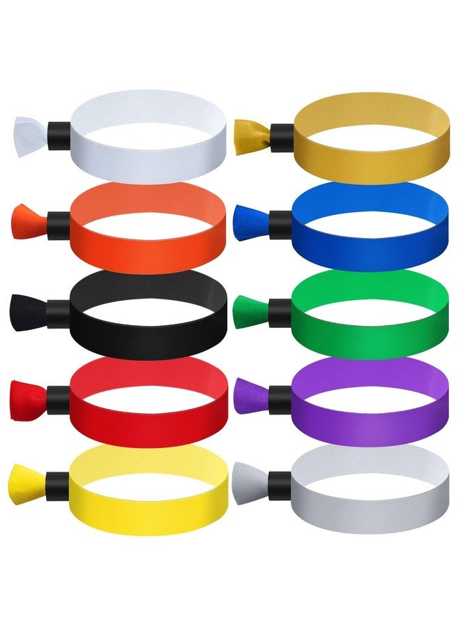 Comflora 100 Pcs Cloth Event Wristband, Disposable Wristbands for Events, Colored Wristbands Events,for Lightweight Concert,Club Entrance Wrist Strap Party Wristband Event (Color : ASSORTED COLOR) - Image 1