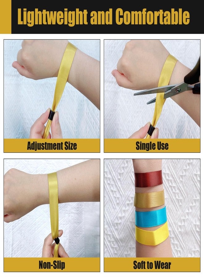 Comflora 100 Pcs Cloth Event Wristband, Disposable Wristbands for Events, Colored Wristbands Events,for Lightweight Concert,Club Entrance Wrist Strap Party Wristband Event (Color : ASSORTED COLOR) - Image 4
