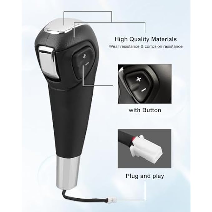 ريحني مقبض ناقل الحركة الأوتوماتيكي مقبض ناقل الحركة مع زر ملاءم لشيفروليه تراكس مصطلح 20132017 ملاءمة لشيفروليه سونيك 2012 20132017 كروم - Image 3