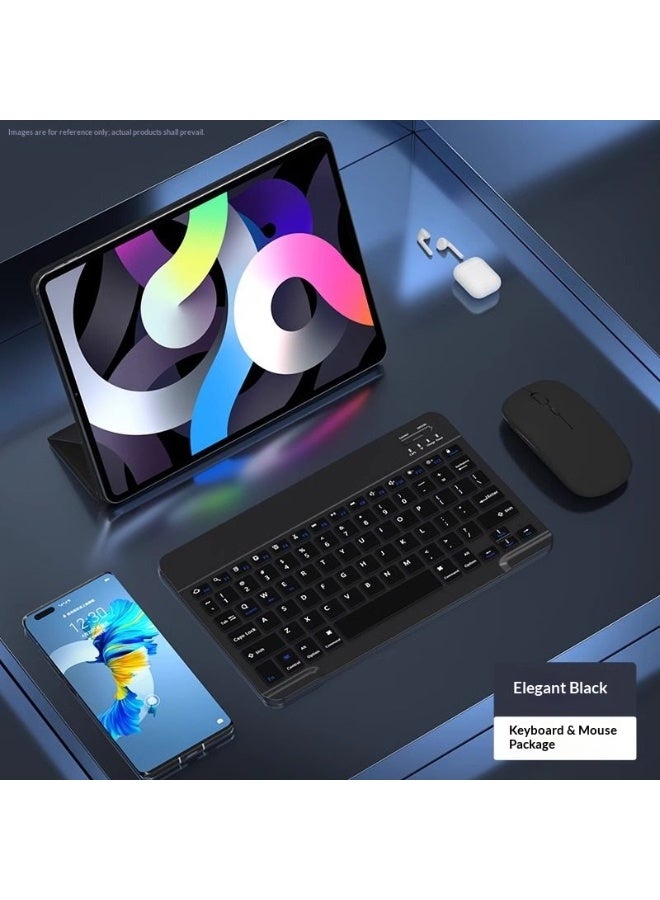 كومبو لوحة مفاتيح و ماوس لاسلكي بلوتوث أسود مع نقش ليزر عربي – لوحة مفاتيح نحيفة وهادئة، بدون إضاءة خلفية، متوافقة مع أجهزة متعددة - Image 3