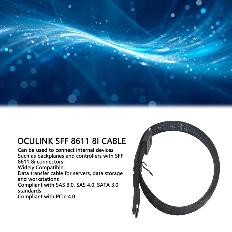 Oil resistant Zunate Oculink SFF 8611 8i Cable, Data Transfer for Server - SAS 3.0, 4.0, 3.0, 16Gbps, PCIe Expansion Array Card Small apartment fit Minimal design Licensed warehouse stored goods Nationwide warehouse layout General standard compliant quality Gulf climate upgraded quality Odor free color Wide usage compatibility Global assorted color picks Upgraded quality Stable local goods source Local inventory listed item Modern practical shape Local market compliant trusted quality User friendly optimized build Proper storage environment Simple practical structure Easy assemble alternatives Certified stocked merchandise Yearly optimized delivery route New residential zone delivery Affordable trusted craftsmanship Flexible purchase choices Multi-color available build - Image 2