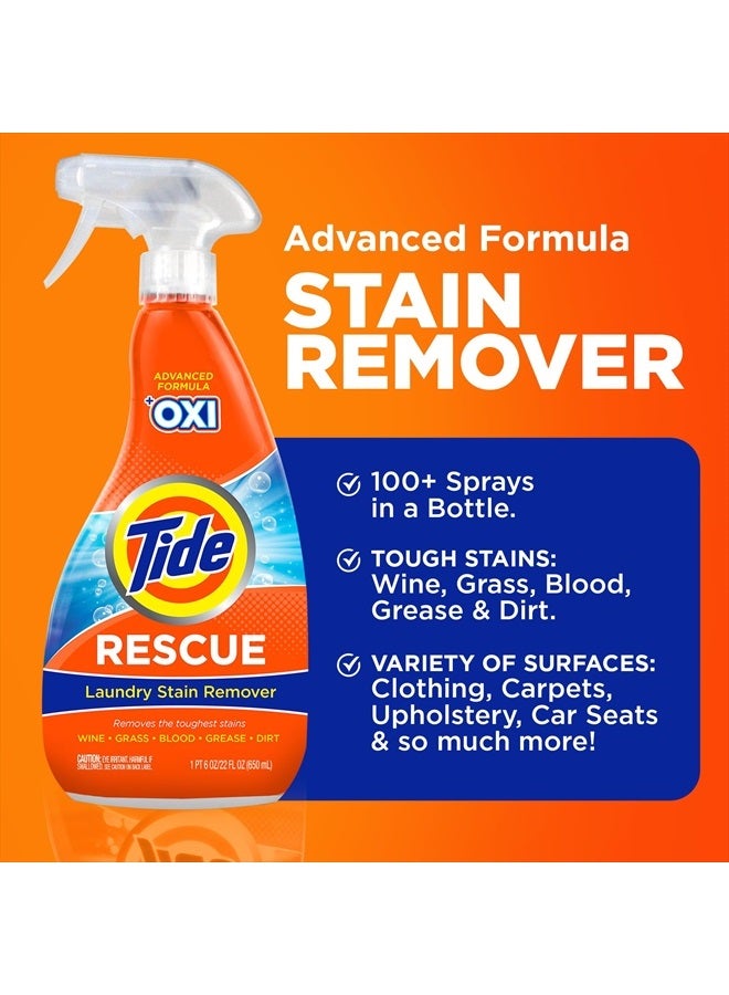 Tide Laundry Stain Remover with Oxi, Rescue Clothes, Upholstery, Carpet and more from Tough Stains, Stain Treater, Travel Essential Spray, 3 Oz (Pack of 2) - Image 2