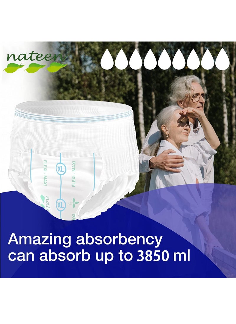 nateen - Flexi Maxi Adult Diapers Pants,Incontinence Night Time Pull Up,Extra Large,Waist Size 130-170cm,20 Count Adult Pull Ups,Superior Comfort,Excellent Combination of Protection. (20 Count) - Image 1