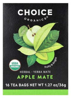 Choice Organic Teas Herbal Yerba Mate Apple Mate 16 Tea Bags 1.27 oz (36 g) 