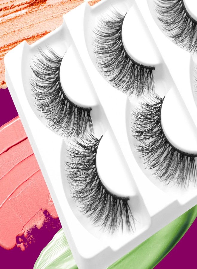 Eliace 15 Pairs 13MM False Eyelashes Natural look Cat Eye Lashes Wispy Strips 3D Mink Lashes Fake Eyelashes Faux,Winged Fox Eyelashes, Soft Thin Band Comfortable Reusable False Lash, Vincy Style - Image 3